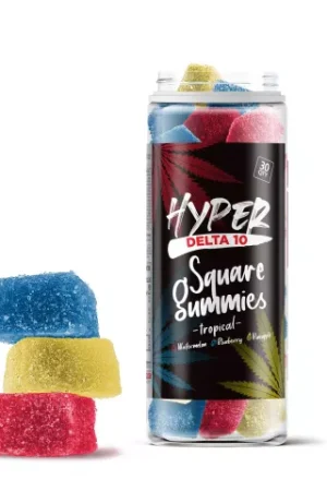 50mg D10, D8 Gummies - Tropical Mix - Hyper