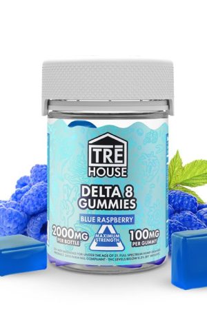 Blue Raspberry High-Potency Delta 8 Gummies
