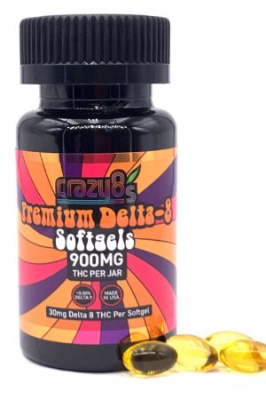 Delta 8 THC Softgel Capsules – 30mgs Each