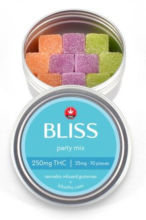 Bliss Party Mix THC Cannabis Infused Gummies 250MG