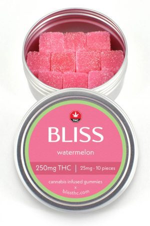 Bliss – Watermelon Cannabis Infused Gummies 250MG THC