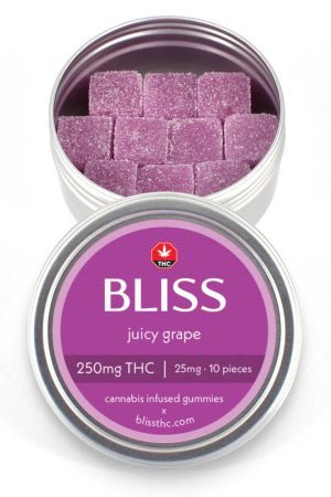 Buy Bliss Juicy Grape Cannabis Infused Gummies 250MG THC