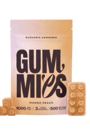 Euphoria Cannabis Mango Peach Gummies 1000MG THC