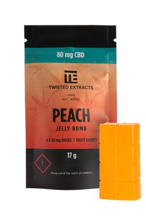 Twisted-Peach-MMJKaaft Twisted Extrakten - Peach Jelly Bombs 80MG CBD